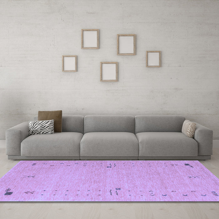 Machine Washable Abstract Blue Contemporary Rug in a Living Room, wshcon168blu