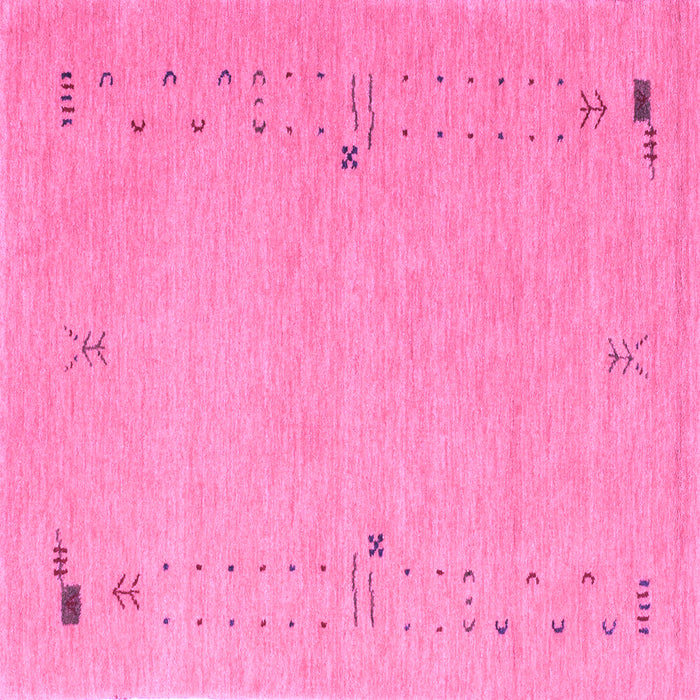 Square Machine Washable Abstract Purple Contemporary Area Rugs, wshcon168pur