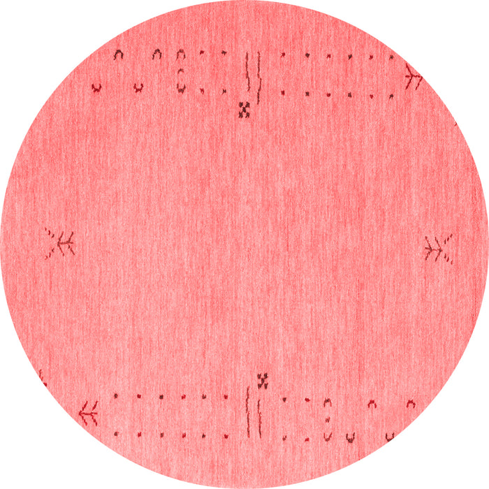 Machine Washable Abstract Red Contemporary Rug, wshcon168red