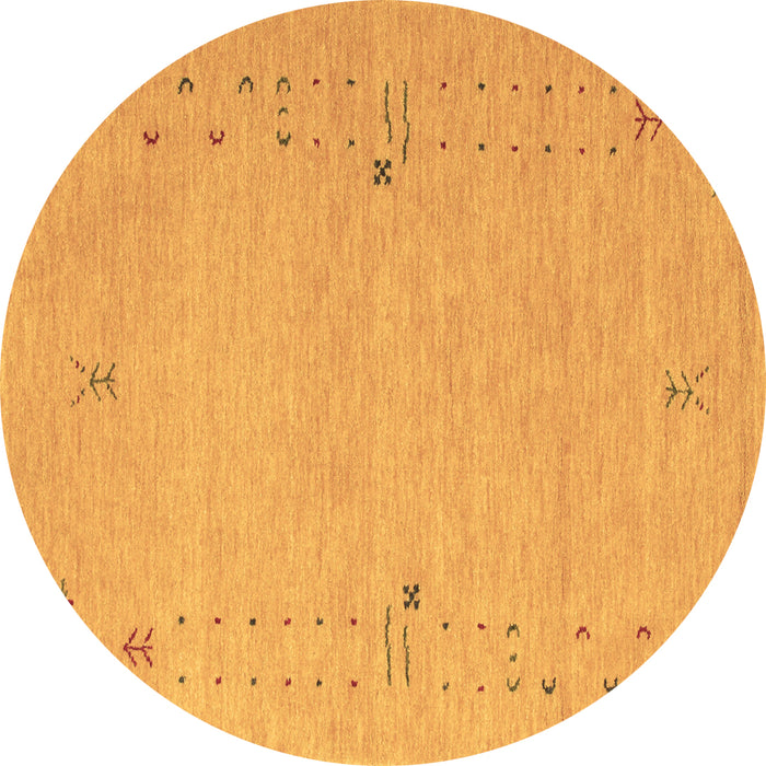 Round Machine Washable Abstract Brown Contemporary Rug, wshcon168brn