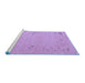 Sideview of Machine Washable Abstract Blue Contemporary Rug, wshcon168blu