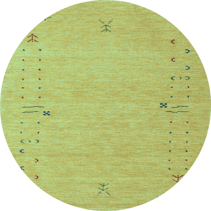 Round Machine Washable Abstract Light Blue Contemporary Rug, wshcon168lblu