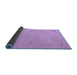 Sideview of Abstract Blue Contemporary Rug, con168blu