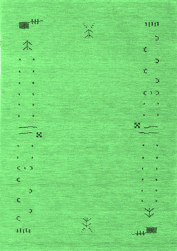 Abstract Emerald Green Contemporary Rug, con168emgrn