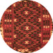 Square Oriental Orange Traditional Rug, con1690org