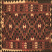 Square Machine Washable Oriental Brown Traditional Rug, wshcon1690brn