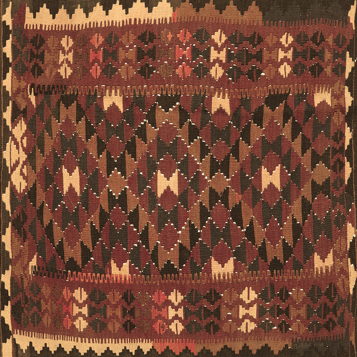 Square Oriental Brown Traditional Rug, con1690brn