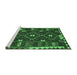 Sideview of Machine Washable Oriental Emerald Green Traditional Area Rugs, wshcon1690emgrn