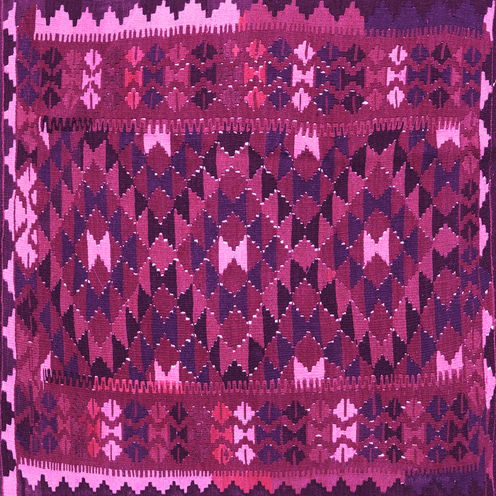 Square Machine Washable Oriental Pink Traditional Rug, wshcon1690pnk