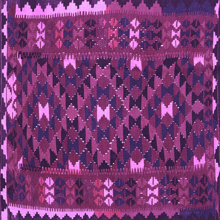 Square Machine Washable Oriental Purple Traditional Area Rugs, wshcon1690pur