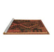 Sideview of Machine Washable Oriental Brown Traditional Rug, wshcon1691brn