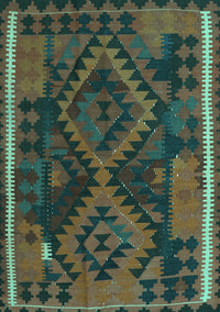 Oriental Turquoise Traditional Rug, con1691turq