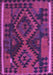 Machine Washable Oriental Purple Traditional Area Rugs, wshcon1691pur