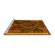 Sideview of Machine Washable Oriental Yellow Traditional Rug, wshcon1691yw