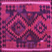 Square Oriental Pink Traditional Rug, con1691pnk