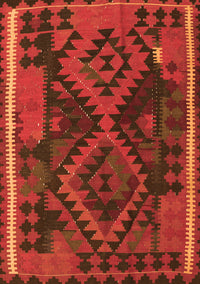 Oriental Orange Traditional Rug, con1691org