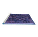 Sideview of Machine Washable Oriental Blue Traditional Rug, wshcon1691blu