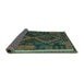 Sideview of Oriental Turquoise Traditional Rug, con1691turq