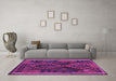 Machine Washable Oriental Purple Traditional Area Rugs in a Living Room, wshcon1691pur