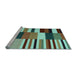 Sideview of Machine Washable Abstract Light Blue Contemporary Rug, wshcon1692lblu