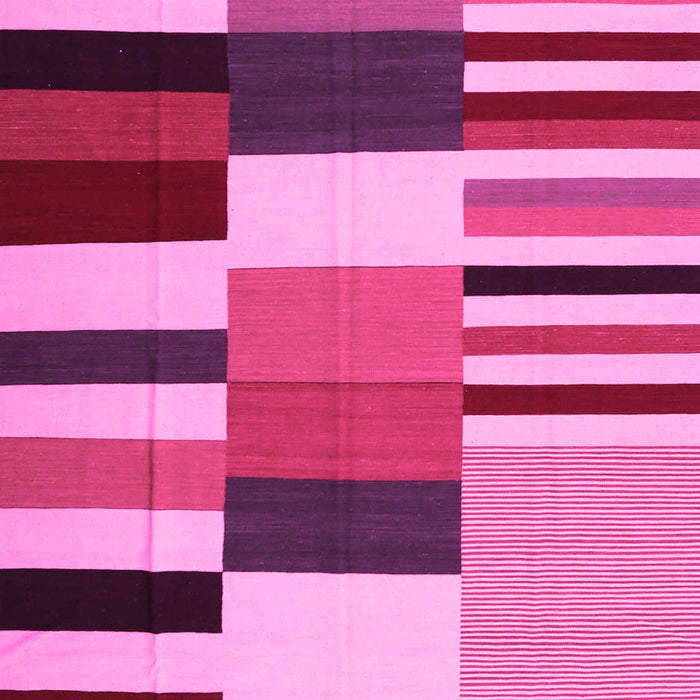 Machine Washable Abstract Pink Contemporary Rug, wshcon1692pnk
