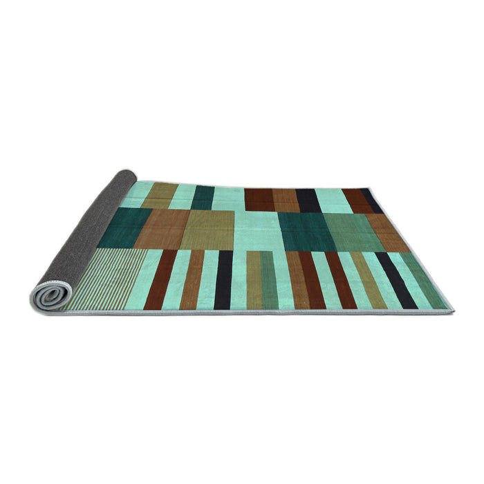 Sideview of Abstract Light Blue Contemporary Rug, con1692lblu