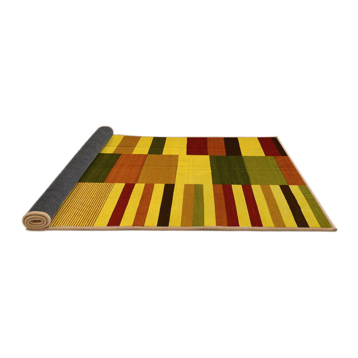 Sideview of Abstract Yellow Contemporary Rug, con1692yw