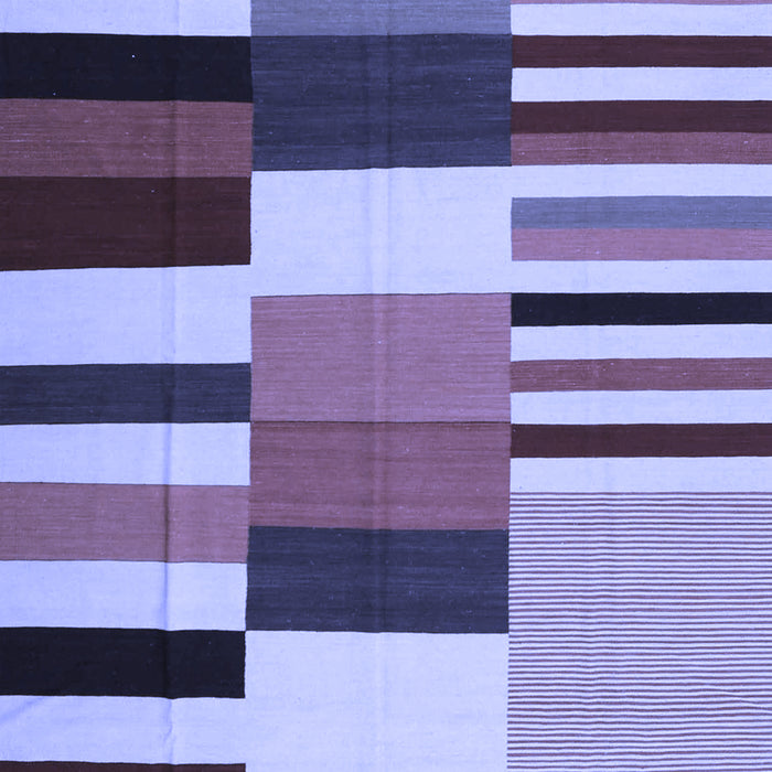 Abstract Blue Contemporary Rug, con1692blu