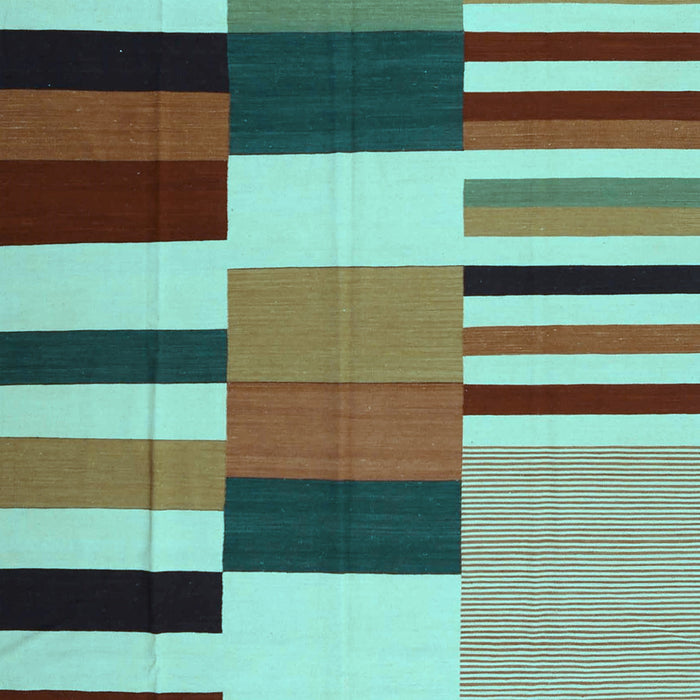 Abstract Light Blue Contemporary Rug, con1692lblu