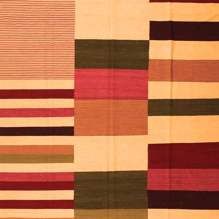 Serging Thickness of Machine Washable Abstract Orange Contemporary Area Rugs, wshcon1692org