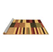 Sideview of Machine Washable Abstract Brown Contemporary Rug, wshcon1692brn