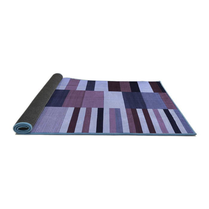 Sideview of Abstract Blue Contemporary Rug, con1692blu