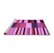 Sideview of Machine Washable Abstract Purple Contemporary Area Rugs, wshcon1692pur