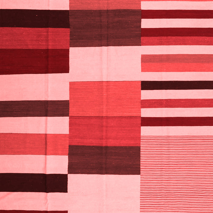 Abstract Red Contemporary Area Rugs