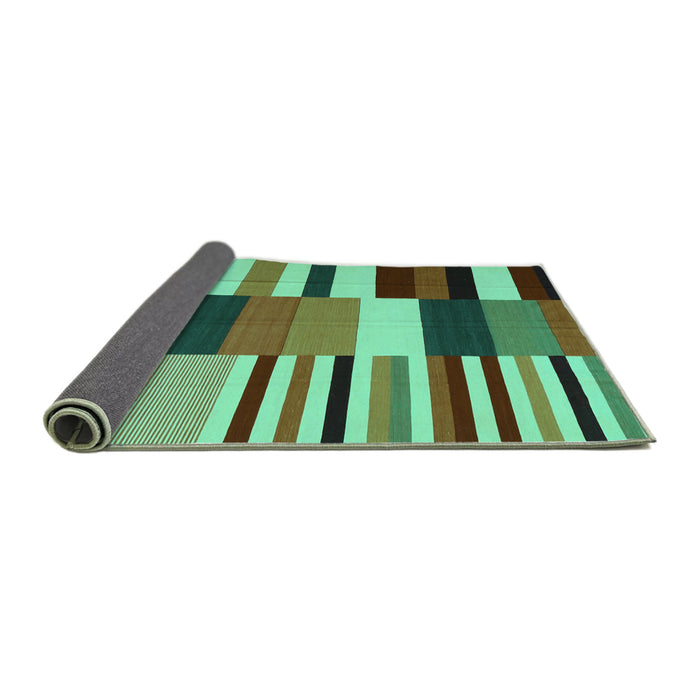 Sideview of Abstract Turquoise Contemporary Rug, con1692turq