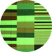 Machine Washable Abstract Green Contemporary Area Rugs, wshcon1692grn