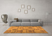 Machine Washable Abstract Orange Contemporary Area Rugs in a Living Room, wshcon1693org