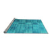 Sideview of Machine Washable Abstract Light Blue Contemporary Rug, wshcon1693lblu