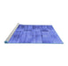 Sideview of Machine Washable Abstract Blue Contemporary Rug, wshcon1693blu