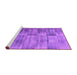 Sideview of Machine Washable Abstract Purple Contemporary Area Rugs, wshcon1693pur