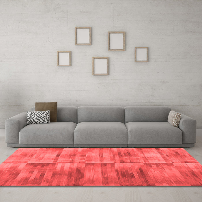 Contemporary Red Washable Rugs