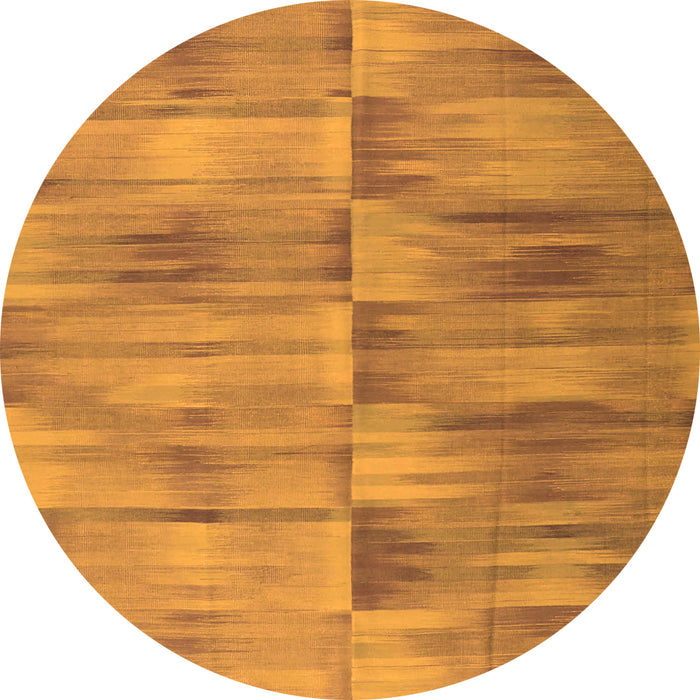 Square Abstract Orange Contemporary Rug, con1693org