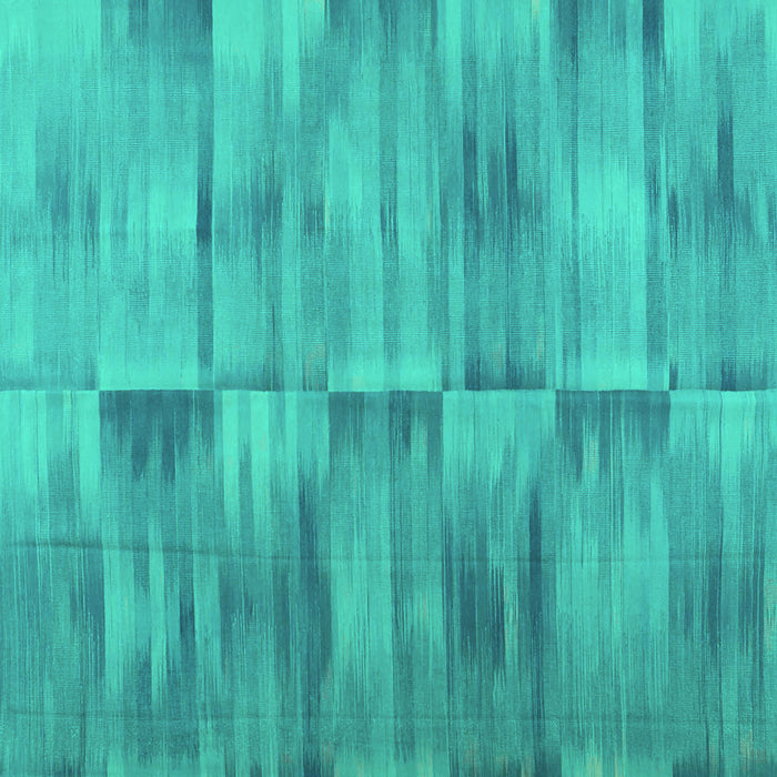 Square Machine Washable Abstract Turquoise Contemporary Area Rugs, wshcon1693turq