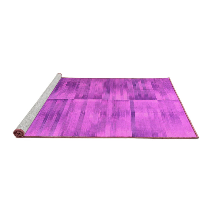 Sideview of Machine Washable Abstract Pink Contemporary Rug, wshcon1693pnk