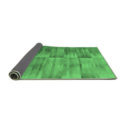 Sideview of Abstract Emerald Green Contemporary Rug, con1693emgrn