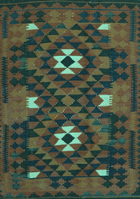 Oriental Turquoise Traditional Rug, con1694turq