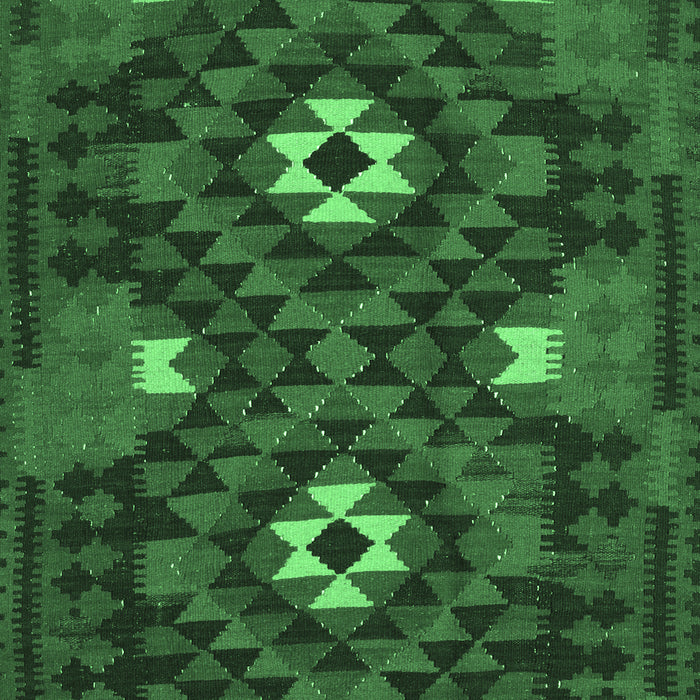 Machine Washable Oriental Emerald Green Traditional Area Rugs, wshcon1694emgrn