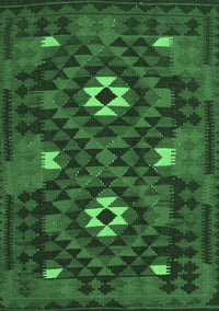 Oriental Emerald Green Traditional Rug, con1694emgrn