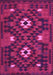 Machine Washable Oriental Pink Traditional Rug, wshcon1694pnk