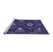 Sideview of Machine Washable Oriental Blue Traditional Rug, wshcon1694blu